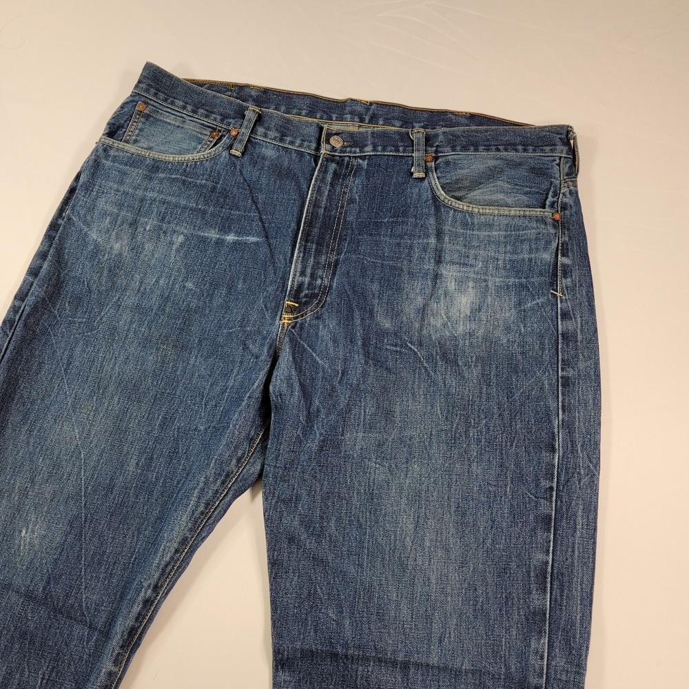 Polo Ralph Lauren Vintage 67‎ Jeans Mens 42x32 Blue Denim American Faded - Picture 4 of 14